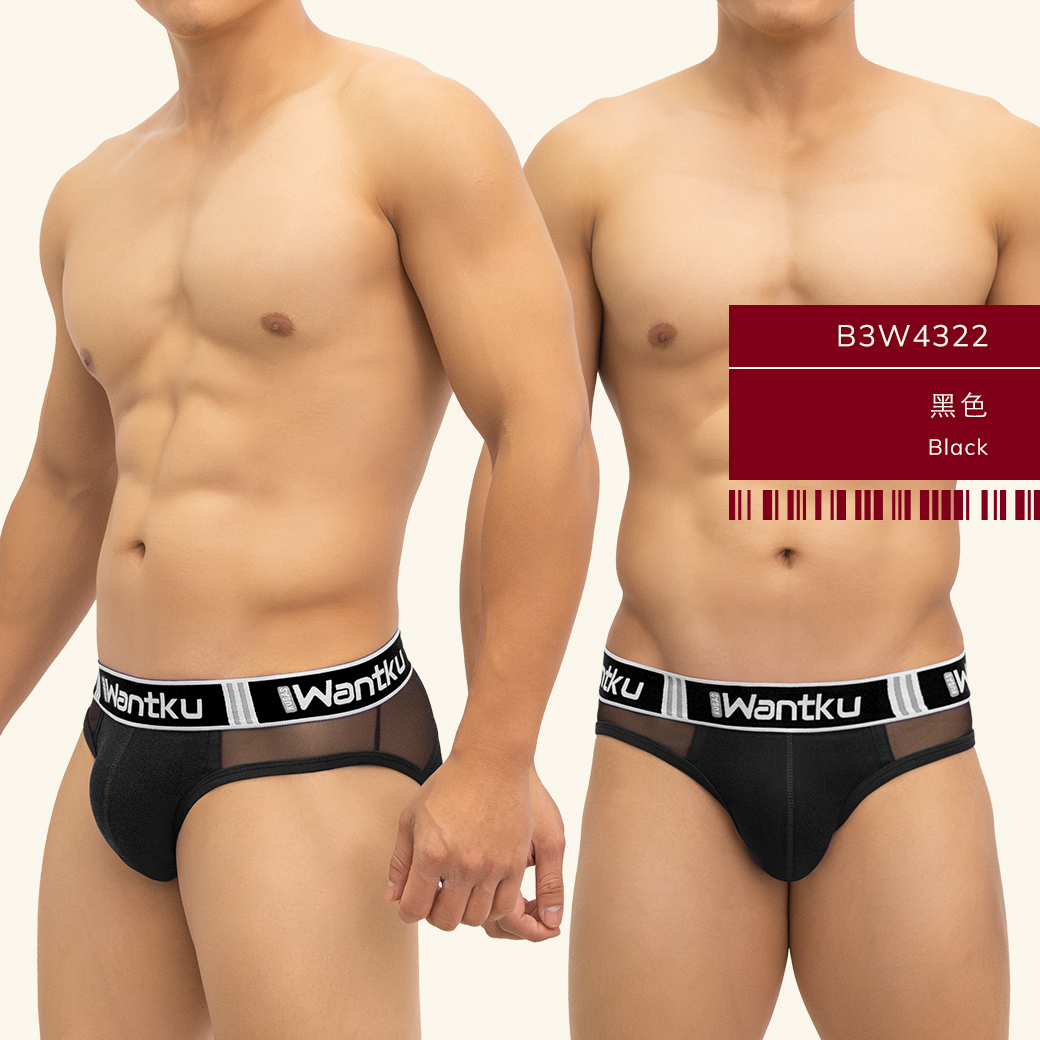 素色,半網紗,彈性,棉,運動,三角褲,男內褲,plain colors,half mesh,elastic,cotton,sports,briefs,mens,underwears,b3w432