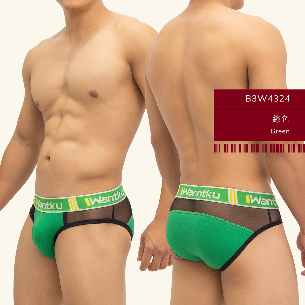 素色,半網紗,彈性,棉,運動,三角褲,男內褲,plain colors,half mesh,elastic,cotton,sports,briefs,mens,underwears,b3w432