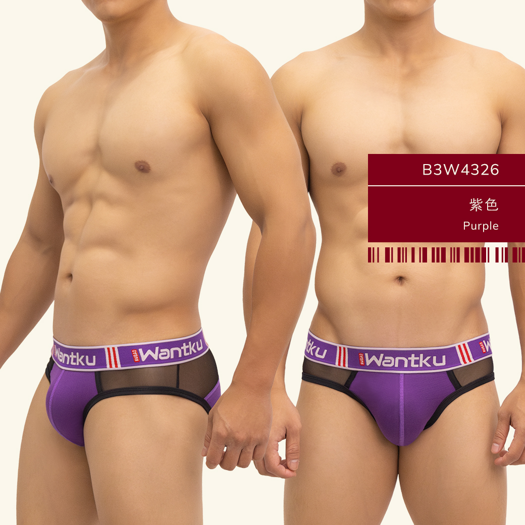 素色,半網紗,彈性,棉,運動,三角褲,男內褲,plain colors,half mesh,elastic,cotton,sports,briefs,mens,underwears,b3w432