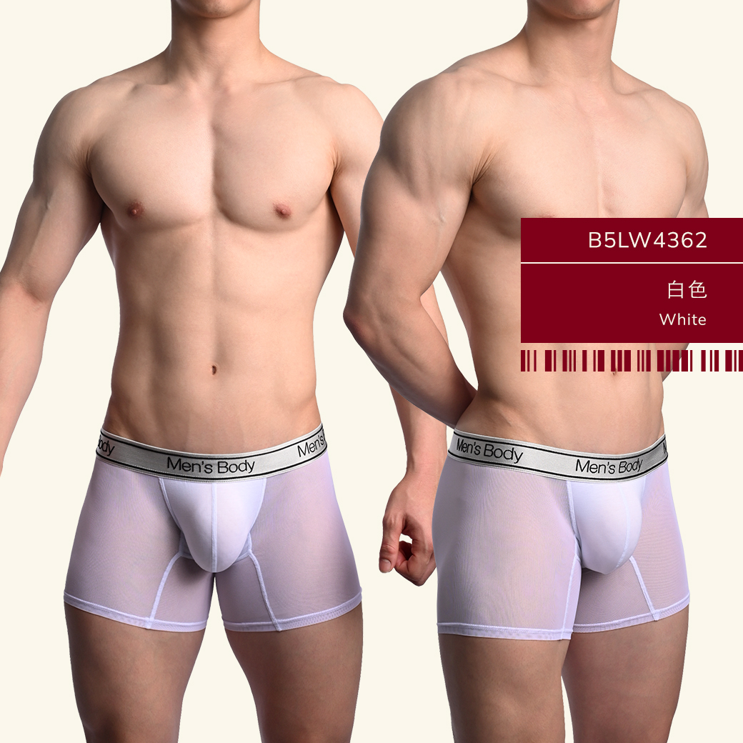 網紗,實布,長版,四角褲,男內褲,mesh,solid clothes,long,boxers,mens,underwears,b5lw436