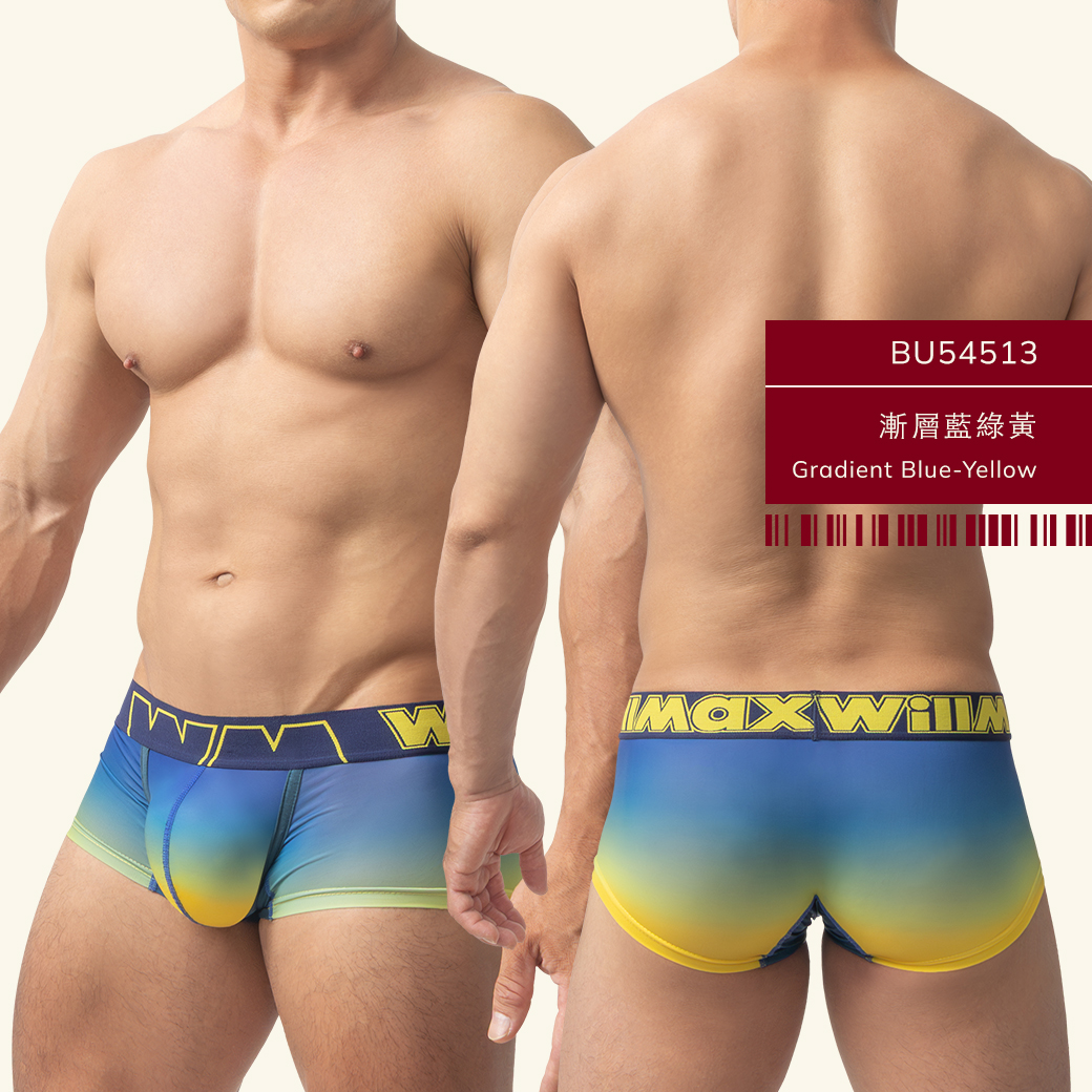 漸層內褲, 四角褲, 男內褲, 立體剪裁內褲, 包覆型內褲, tdt內褲, 彈性棉內褲, 時尚內褲, gradient boxer briefs, men boxer briefs, contour boxer briefs, elastic cotton boxer briefs, tdt boxer briefs, bu5451