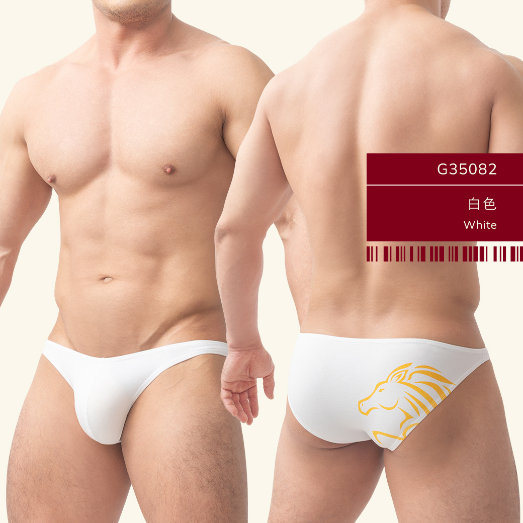 馬年內褲, 馬年三角褲, 生肖內褲, 新年內褲, 農曆新年內褲, 彈性棉內褲, 低腰三角褲, 男性內褲, Elastic Cotton Briefs, Low Rise Briefs, Men Briefs, Chinese New Year Underwear, Horse Year Underwear